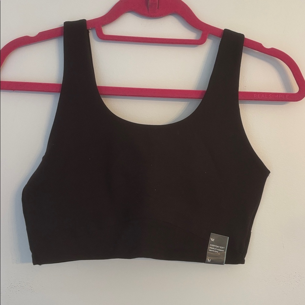 all in motion black Everyday Soft Scoopneck Medium Suppoet Sports Bra
